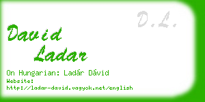 david ladar business card