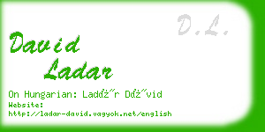 david ladar business card